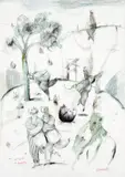 Antonio Possenti, Ad Ovest di Maggiano, mixed media on cardboard