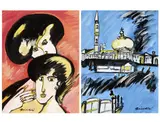 Remo Brindisi, «Maternità» e «Venezia», tempera on paper