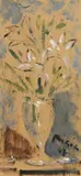Filippo de Pisis, Vaso di fiori, 1947, oil on cardboard