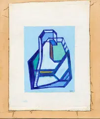 Senza titolo by Mario Radice, oil on canvas applicata on canvas, offered May 2024