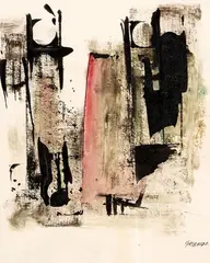 Senza titolo by Ezio Gribaudo, mixed media on paper, offered May 2024
