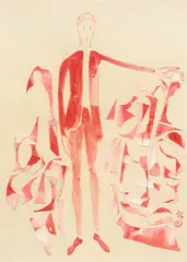 Senza titolo by Roberto Barni, 2008, gouache and collage on paper, offered May 2024