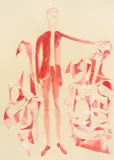 Roberto Barni, Senza titolo, 2008, gouache and collage on paper