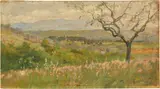 Francesco Gioli, Paesaggio, oil on panel