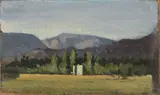 Paesaggio by Giovanni Fattori, oil on canvas applicata on canvas, offered Apr 2024