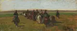 Cavalleria in manovra by Giovanni Fattori, 1865, oil on panel, offered Apr 2024