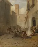 Amos Cassioli, L'assedio