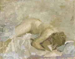 Giuseppe Amisani, Nudo di donna, oil on canvas
