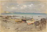 Giuseppe Casciaro, Ischia, 1927, pastelli on paper