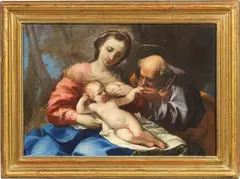 Madonna col Bambino e San Pietro by Carlo Maratta, oil on canvas, offered Apr 2024