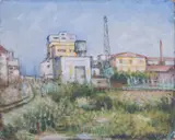 Gino Brogi, Il Serraglio, oil on canvas board