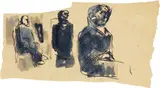 Mario Sironi, Figure, ink and watercolour on paper
