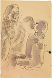 Mario Sironi, Figure, ink and watercolour on paper