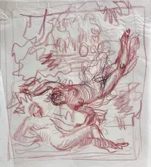 Tomaso Buzzi, Tre disegni, A) Studi da Toulouse-Lautrec