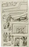 Mario Sironi, Composizione, pencil on paper