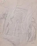 Mario Sironi, Composizione, pencil on paper