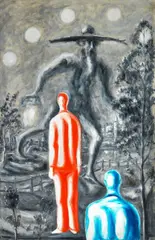 Roberto Barni, Controvento, oil on canvas