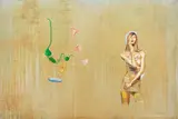 Dormice, Dipingendo soltanto l'acqua per 10 giorni (Charme), 2002, oil on canvas