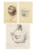 Tre disegni by Silvestro Pistolesi, mixed media on paper, offered Feb 2024