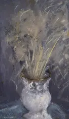 Vaso con penne di pavone by Marcello Andreozzi, 1967, oil on panel, offered Feb 2024