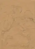 Lorenzo Viani, Figure, pencil on paper