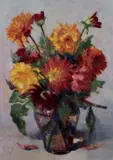 Corrado Michelozzi, Vaso di fiori, oil on panel applicata on compensato