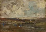 Veduta di Firenze by Ludovico Tommasi, oil on tavoletta, offered Feb 2024