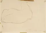Arturo Dazzi, Bue sdraiato, ink on paper