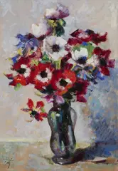 Vaso di fiori by Corrado Michelozzi, oil on tavoletta, offered Feb 2024
