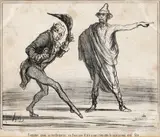 Honoré Daumier, Comme quoi actuellement en Toscane il n'y a pas rien que le macaroni qui file, lithograph