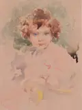Ritratto di fanciulla by Vincenzo Irolli, watercolour on card, offered Feb 2024