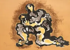 Jacques Lipchitz, Senza titolo, lithograph a colori