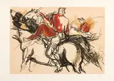 Renato Guttuso, Soldati garibaldini a cavallo, lithograph