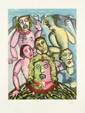 Enrico Baj, Generale e i suoi fantasmi, etching and acquatinta