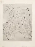 Jules Pascin, Au bal, 1927, Puntasecca