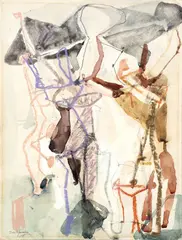 Eugène de Kermadec, Trois Grâces, 1970, watercolour on paper