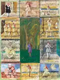 Dodici musicisti by Antonio Possenti, oil and collage on panel, offered Feb 2024