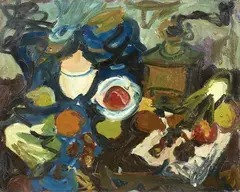 Piero Giunni, Natura morta, oil on compensato