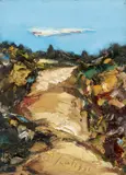 Paesaggio by Sergio Scatizzi, oil on panel, offered Feb 2024