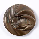 Francesco Somaini, Medaglia commemorativa astratta, 1960, bronze patinato