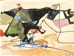 Eugène de Kermadec, Mes entours, 1959, watercolour on paper