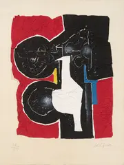 Ladislas Kijno, Senza titolo, carborundum on paper