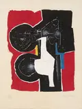 Senza titolo by Ladislas Kijno, carborundum on paper, offered Feb 2024