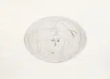 Antonio Bueno, Volto femminile, etching