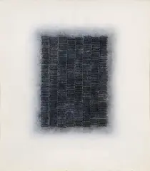 Edda Renouf, Visible Sounds, 1977, charcoal and mixed media on paper