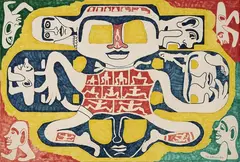 Senza titolo by Yvon Taillandier, 1974, mixed media on paper applicata on canvas, offered Feb 2024
