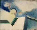 Felice Canonico, Navigatore, 1971, oil and mixed media on canvas