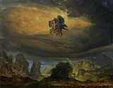Agostino Arrivabene, Ratto di Ganimede, 1997, tempera and oil on panel