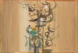 Filippo Scroppo, Senza titolo, oil on paper applicata on canvas