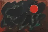 Virgilio Guidi, Senza titolo, 1961, oil on paper applicata on canvas